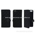 Fashionable Sheep Skin Leather Cases for iPhone 5, Various Colors Available